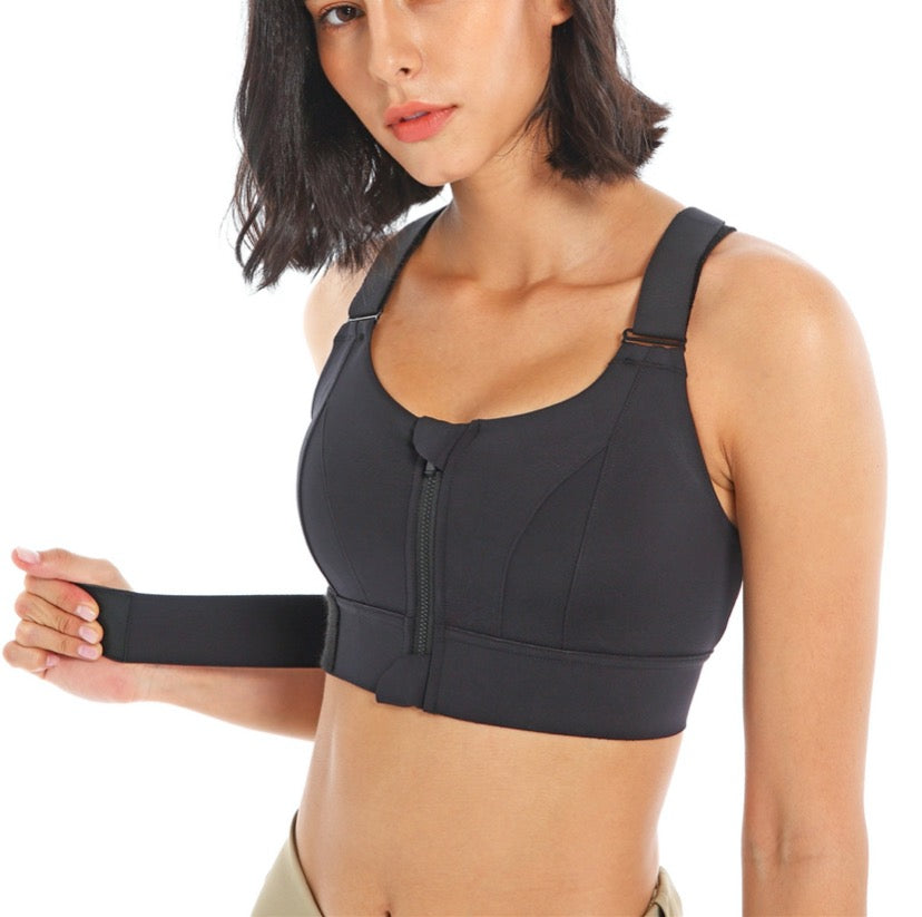 Ultra Support Racerback Sports Bra Black