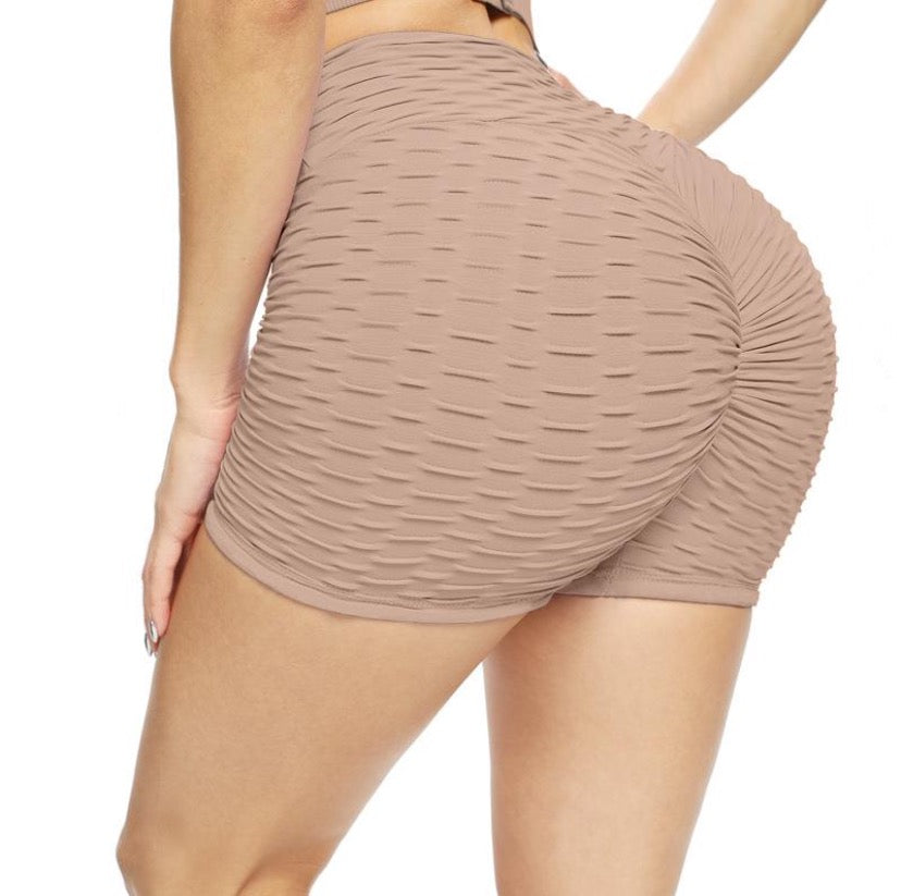 Scrunch Booty  Shorts Rose