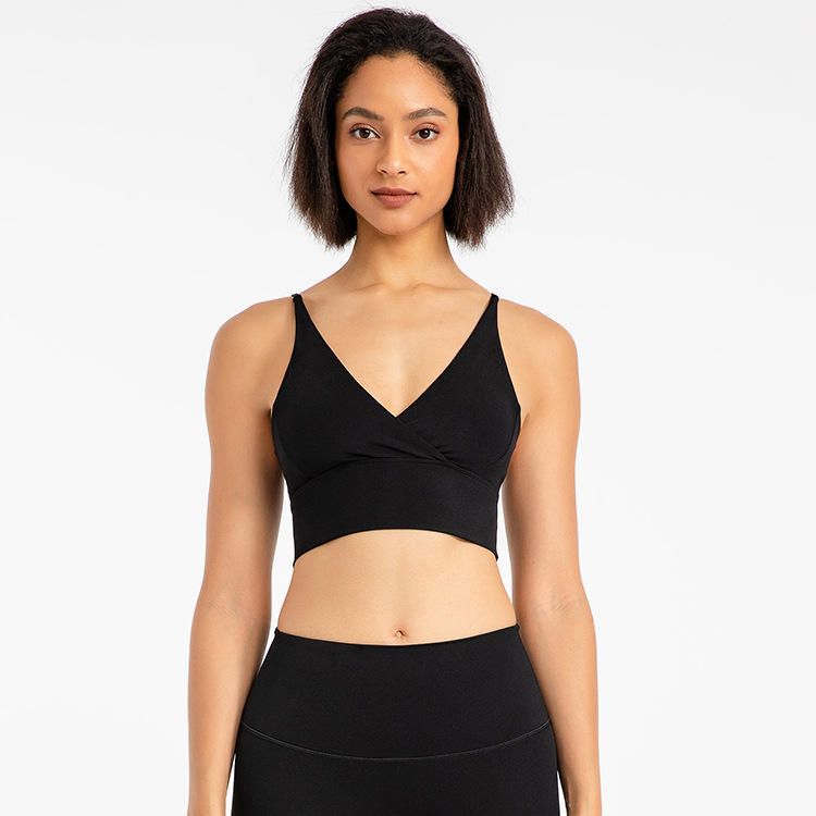 Savannah V-Cut Sports Bra Black