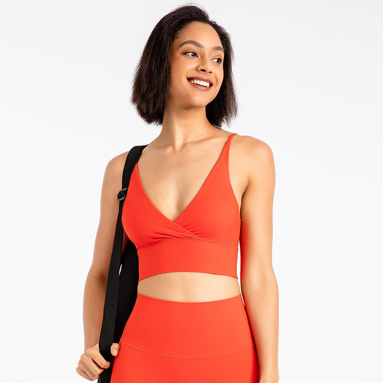 Savannah V-Cut Sports Bra Lava Red