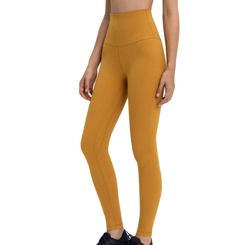 Lush Classic High Rise Leggings Yellow