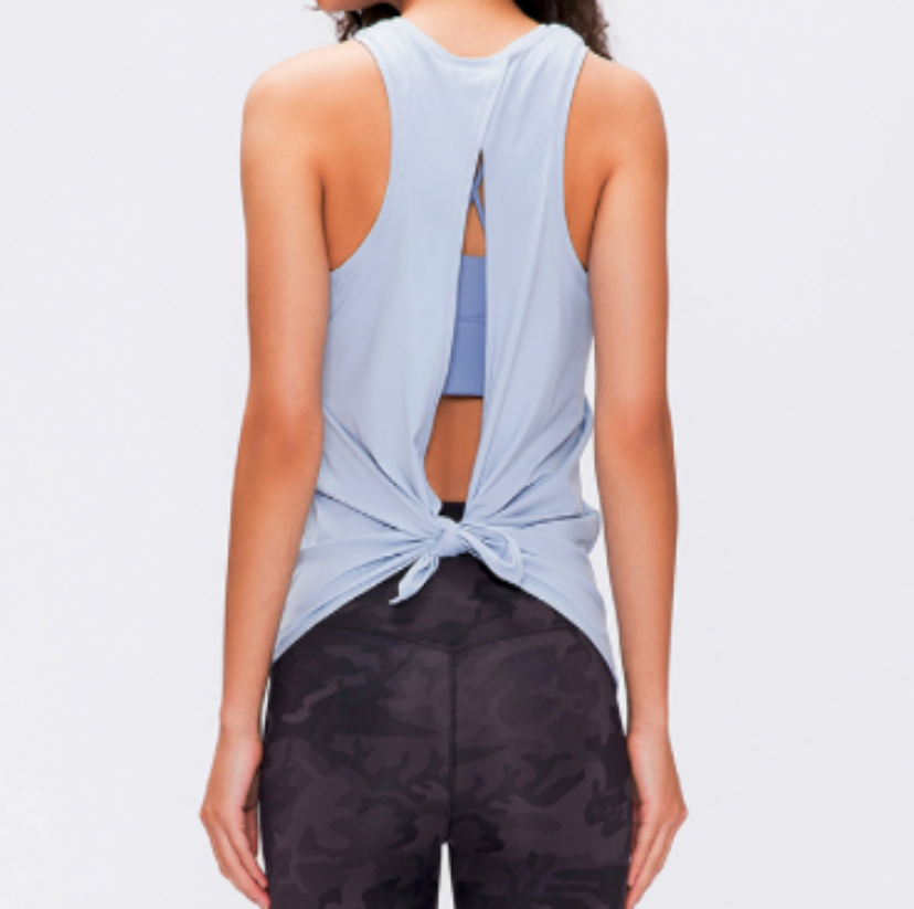 Sabrina Tie Me Up Tank Blue